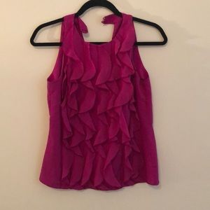 Fuchsia ruffles blouse